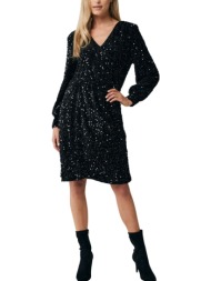 φόρεμα mexx sequins fake wrap dress xc0637036w-black γυναικείο