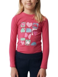 μπλούζα μακρυμάνικη mexx basic tu2135036g-warm pink κορίτσι