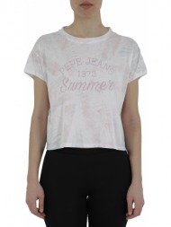 μπλούζα κοντομάνικη pepe jeans anette pl502541-801