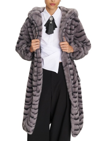 παλτό ale με εφέ γούνας 8921724-grey γυναικείο σε προσφορά