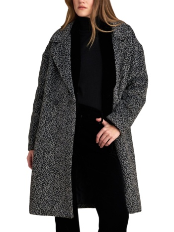 παλτό attrattivo μίντι λεοπάρ 9921775-grey γυναικείο σε προσφορά