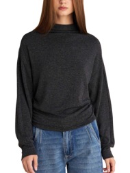 μπλούζα μακρυμάνικη attrattivo μακρυμάνικη με σούρες 9922256-anthracite γυναικείο