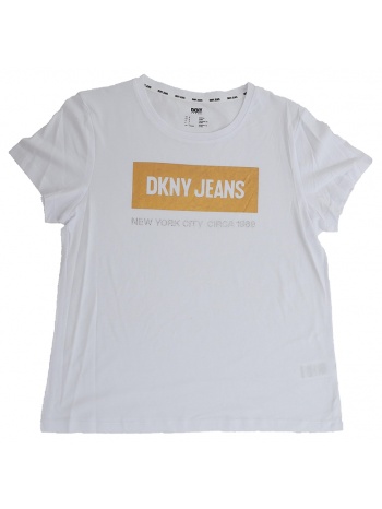 μπλούζα κοντομάνικη dkny logo e23fcdna-wht σε προσφορά
