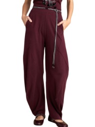 παντελόνι υφασμάτινο attrattivo με λάστιχο 9919317d-oxblood γυναικείο