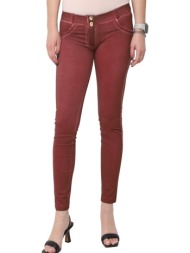 παντελόνι υφασμάτινο freddy wr.up skinny lungo ξεβαμμένο όψη jeans wrup1lnd5e-r780 γυναικείο