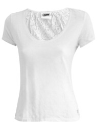 μπλούζα κοντομάνικη freddy mε δαντελένια πλάτη s8-ac-wt243l03n01-wcd0 γυναικείο