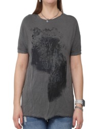 μπλούζα κοντομάνικη freddy με ιδιαίτερο τύπωμα f6wsat6-g420 γυναικείο