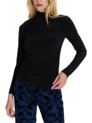 μπλούζα μακρυμάνικη ale με σούρες 82354280-black γυναικείο