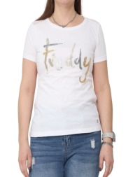 μπλούζα κοντομάνικη freddy με λογότυπο s8-ac-wt242l03n02g01-wcd0 γυναικείο