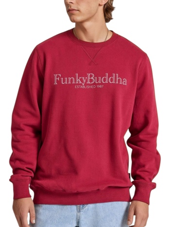 μπλούζα μακρυμάνικη funky buddha with branded chest print σε προσφορά