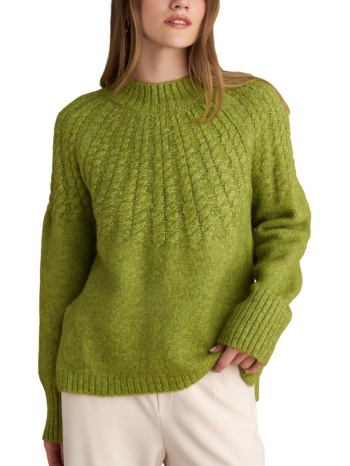 πουλόβερ attrattivo πλεκτή μονόχρωμη 9p22959-celery σε προσφορά