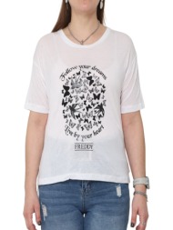 μπλούζα κοντομάνικη freddy με ιδιαίτερο τύπωμα s7wlrt1-w0 γυναικείο