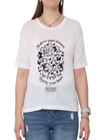 μπλούζα κοντομάνικη freddy με ιδιαίτερο τύπωμα s7wlrt1-w0 σε προσφορά