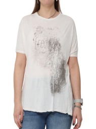 μπλούζα κοντομάνικη freddy με ιδιαίτερο τύπωμα f6wsat6-w690 γυναικείο