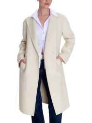 παλτό ale σταυροκουμπωτό με ζώνη 8921730-vanilla γυναικείο