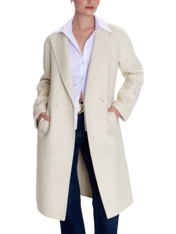 παλτό ale σταυροκουμπωτό με ζώνη 8921730-vanilla γυναικείο σε προσφορά