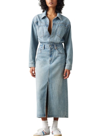 φόρεμα levi`s western denim midi dress med indigo - worn σε προσφορά
