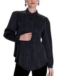 πουκάμισο μακρυμάνικο ale με γιακά μαο 8921906-black γυναικείο