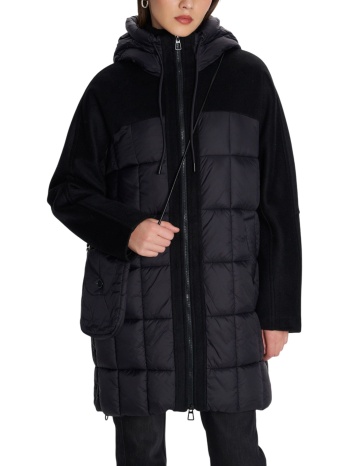 παλτό ale ημίπαλτο με κουκούλα & τσαντάκι 8921726-black σε προσφορά