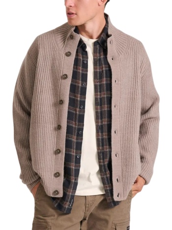 ζακέτα funky buddha πλεκτή με ψηλή λαιμόκοψη σε προσφορά