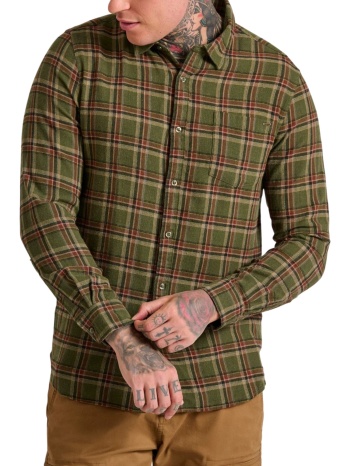 πουκάμισο μακρυμάνικο funky buddha flannel καρό με τσέπη σε προσφορά