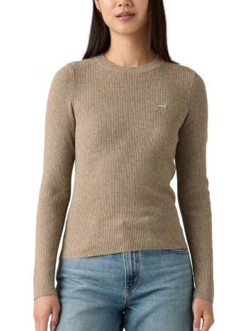 μπλούζα μακρυμάνικη levi`s rib crew sweater browns σε προσφορά