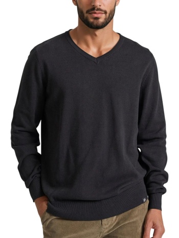 πουλόβερ funky buddha με v λαιμόκοψη fbm010-002-09-black σε προσφορά