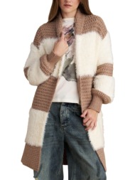 ζακέτα attrattivo πλεκτή μακριά 9p22981-beige γυναικείο