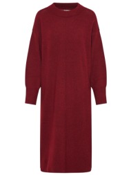 φόρεμα funky buddha γυναικείο πλεκτό φόρεμα μίντι fbl010-106-13-cranberry γυναικείο