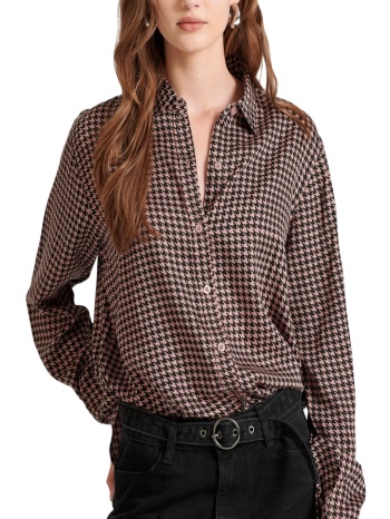 πουκάμισο μακρυμάνικο funky buddha loose fit καρό σε προσφορά