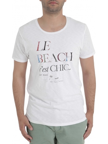 μπλούζα κοντομάνικη scotch & soda με επιγραφή 14010251142-02 σε προσφορά