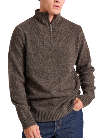 πουλόβερ funky buddha half-zip πλεκτό fbm010-041-09-dk σε προσφορά