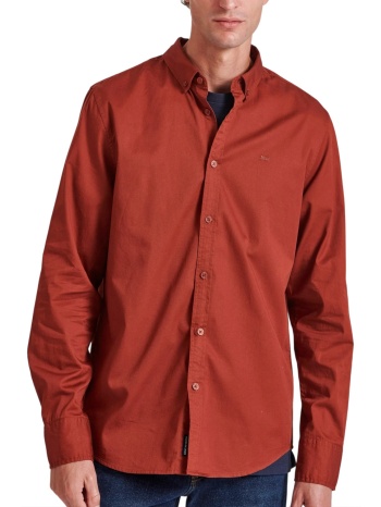 πουκάμισο μακρυμάνικο funky buddha garment dyed twill σε προσφορά