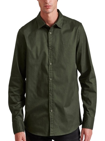 πουκάμισο μακρυμάνικο funky buddha garment dyed twill σε προσφορά