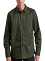 πουκάμισο μακρυμάνικο funky buddha garment dyed twill fbm010-015-05-cement ανδρικό