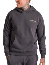 μπλούζα μακρυμάνικη funky buddha ανδρικό φούτερ με κουκούλα fbm010-005-06-anthracite ανδρικό