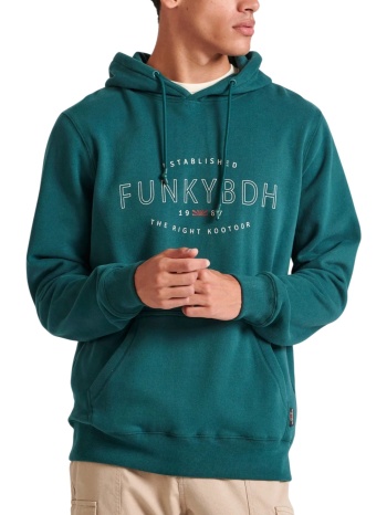 μπλούζα μακρυμάνικη funky buddha με κουκούλα & τύπωμα στο σε προσφορά