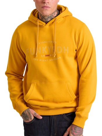 μπλούζα μακρυμάνικη funky buddha με κουκούλα & τύπωμα στο σε προσφορά