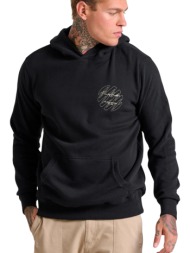 μπλούζα μακρυμάνικη funky buddha relaxed fit με τύπωμα στην πλάτη fbm010-025-06-black ανδρικό