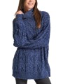 πουλόβερ funky buddha σενίλ loose fit fbl010-113-09-midnight blue γυναικείο
