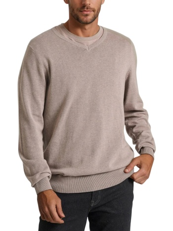 πουλόβερ funky buddha με v λαιμόκοψη fbm010-002-09-cigar σε προσφορά