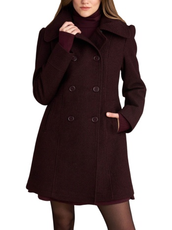 παλτό attrattivo μίντι μεσάτο με κουμπιά 9921830-oxblood σε προσφορά