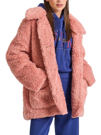 παλτό funky buddha loose fit faux fur fbl010-123-01-dry σε προσφορά