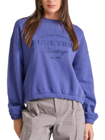 μπλούζα μακρυμάνικη funky buddha γυναικείο φούτερ με σε προσφορά