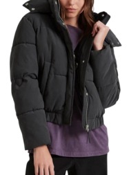 μπουφάν funky buddha puffer fbl010-106-01-black γυναικείο