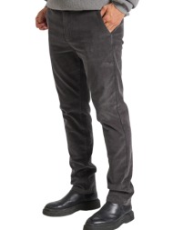 παντελόνι υφασμάτινο funky buddha κοτλέ chino fbm010-015-02-dk grey ανδρικό