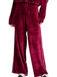 παντελόνι υφασμάτινο funky buddha wide leg βελούδινο fbl010-102-02-berry γυναικείο