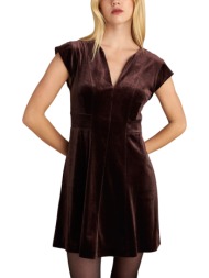 φόρεμα attrattivo μίνι βελούδινο 92632830-brown γυναικείο