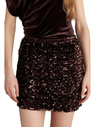 φούστα attrattivo με παγιέτες 9922790-brown γυναικείο
