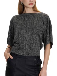 μπλούζα κοντομάνικη ale κοντομάνικη lurex 82267395-silver γυναικείο